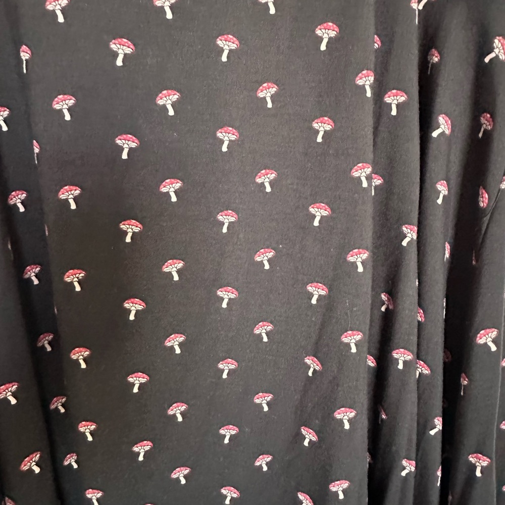 Killstar Black Puff Sleeve Dress with Mushroom Print Size 4XL - Picture 10 of 10
